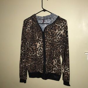 Animal print hoodie